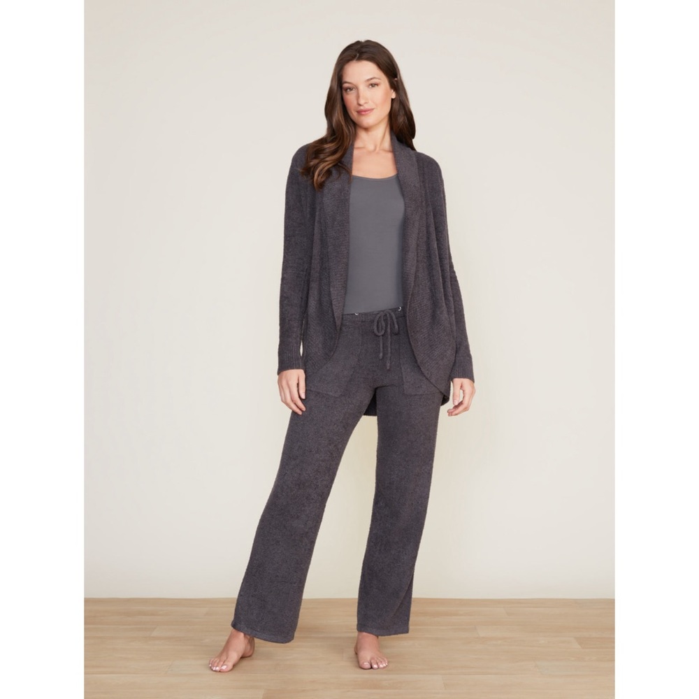 Barefoot Dreams CozyChic Lite Circle Cardi Sweater in Carbon Gray Size Medium